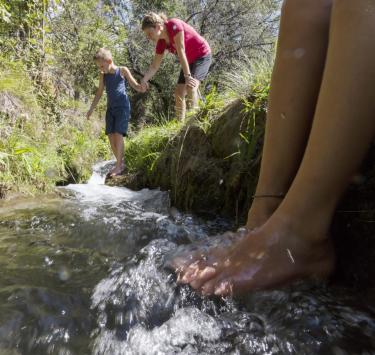 An irrigation channel path