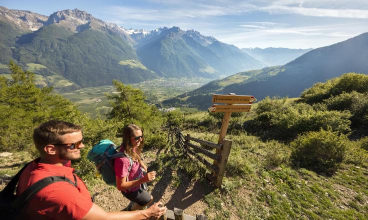 On the Venosta Valley High Mountain Trail