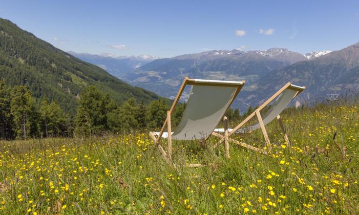 landschaft-blumenwiese-liegestühle-tarscheralm-vinschgau-fb