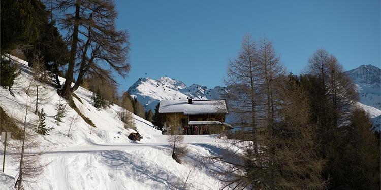Winter hike Fragges – Prader Alm - Furkelhütte